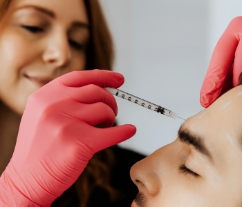 Cosmetic Injection in Progress