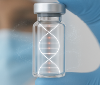 Glowing DNA in Hand-held Vial